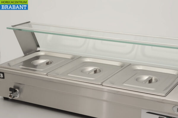 HCB RVS Bain marie 3 x 1/2 GN 95 cm 230V Horeca – Bild 4