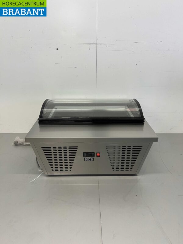 Edelstahl Scoop Eiscremevitrine Top-Gefrierschrank 4 x 5 Liter (1/3 GN) 87 cm 230V Horeca