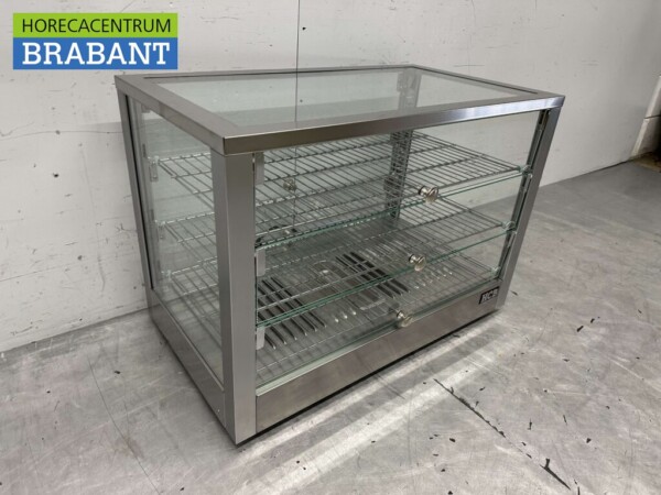 Edelstahl Warmhaltevitrine 115 Liter 70 cm 230V Horeca – Bild 3