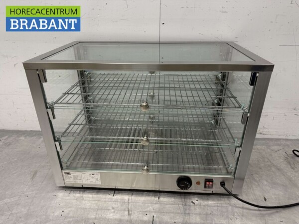 Edelstahl Warmhaltevitrine 115 Liter 70 cm 230V Horeca – Bild 4