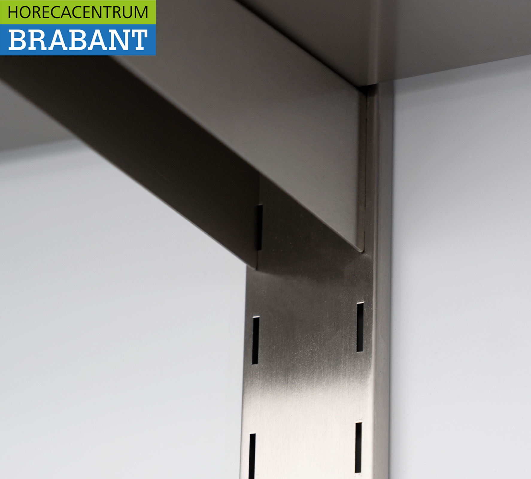 HCB Edelstahl Doppelwandregal 200 x 30 cm Horeca – Bild 3