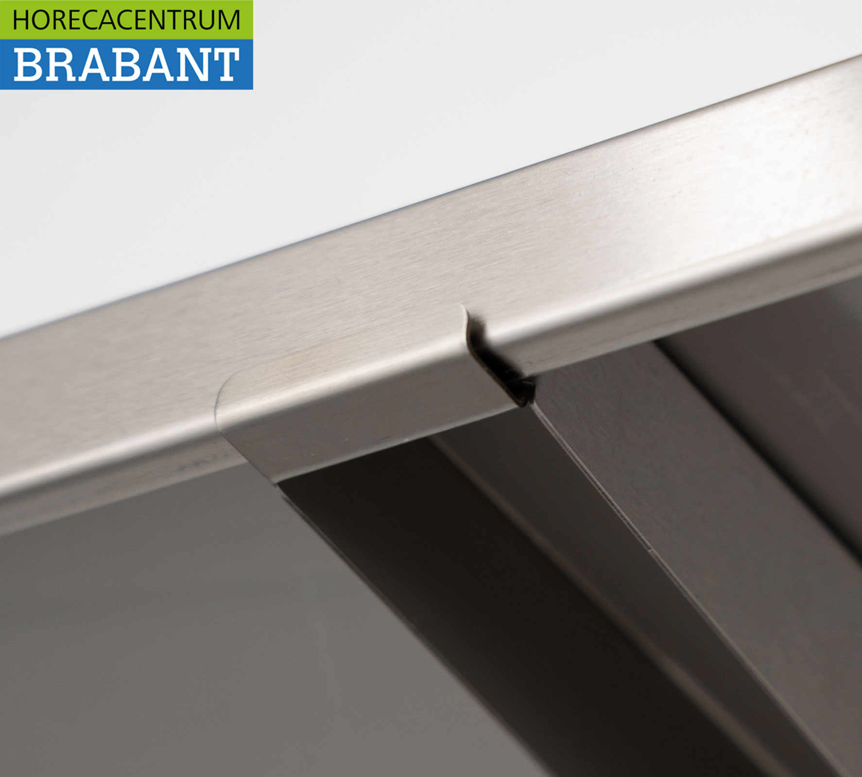 HCB Edelstahl Doppelwandregal 200 x 30 cm Horeca – Bild 4