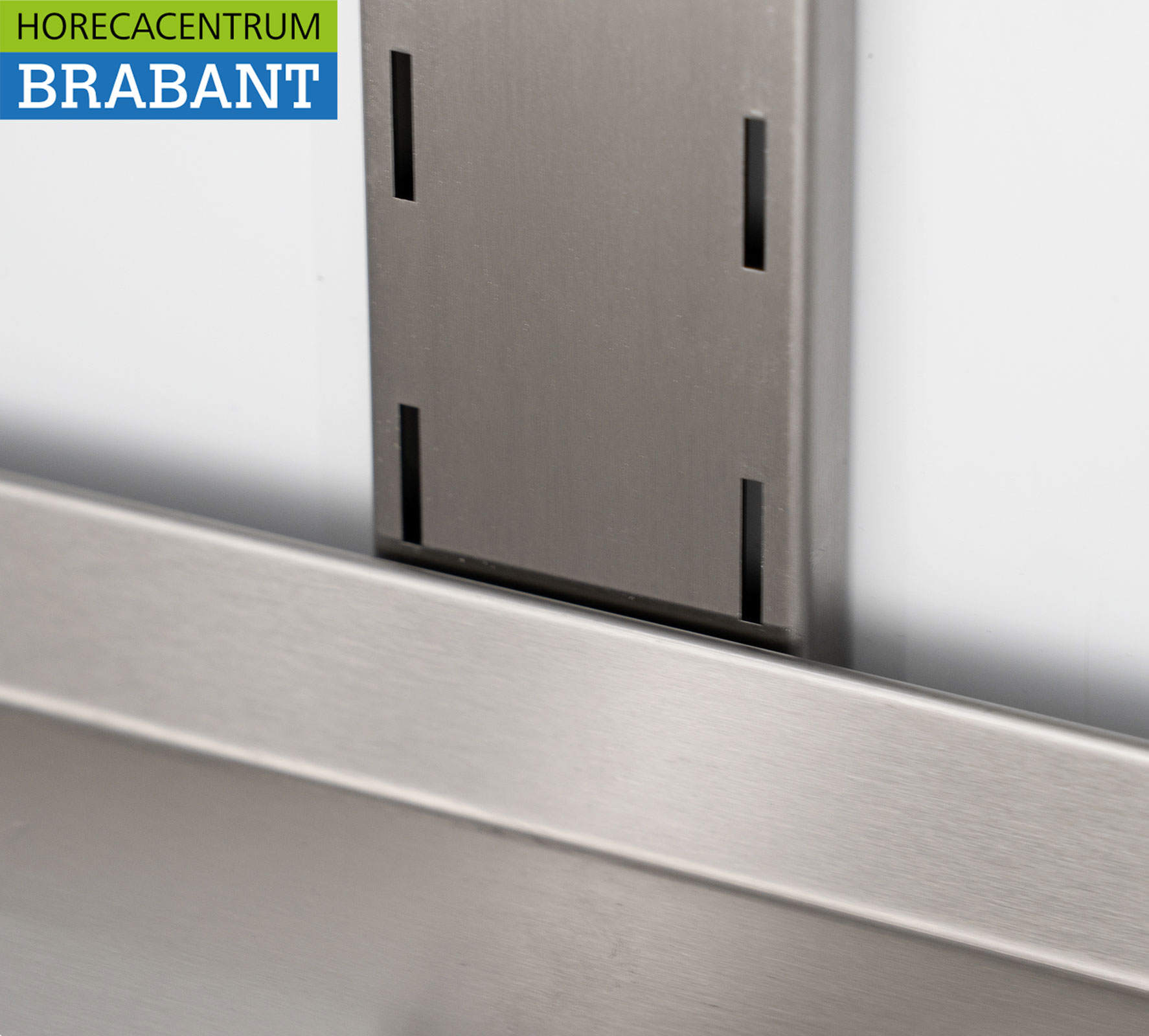 HCB Edelstahl Doppelwandregal 200 x 30 cm Horeca – Bild 5