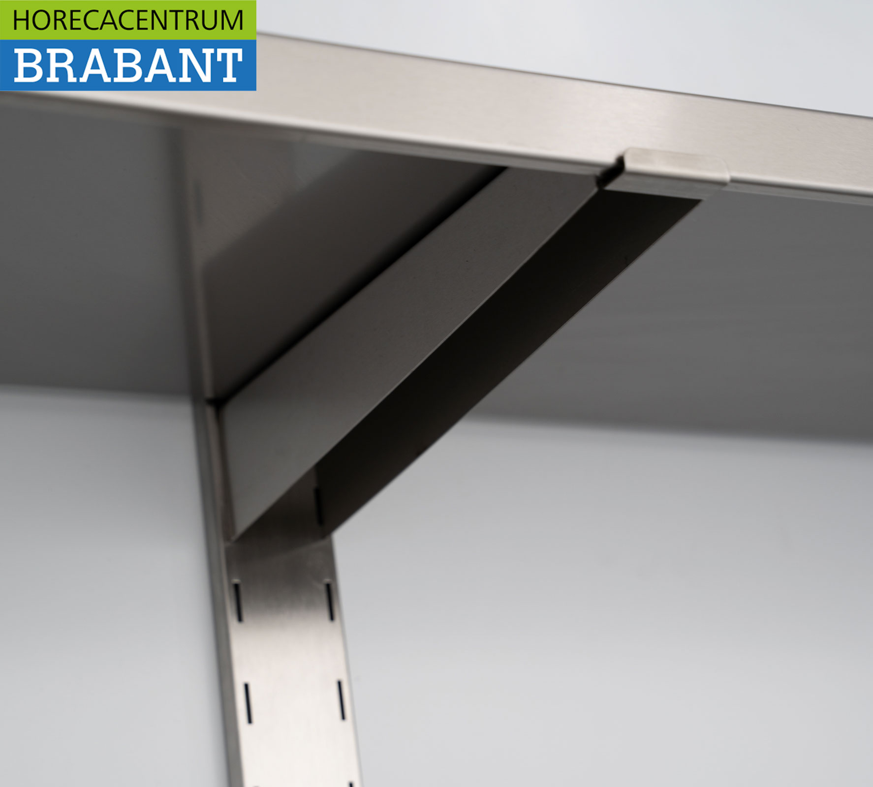 HCB Edelstahl Doppelwandregal 200 x 30 cm Horeca – Bild 8