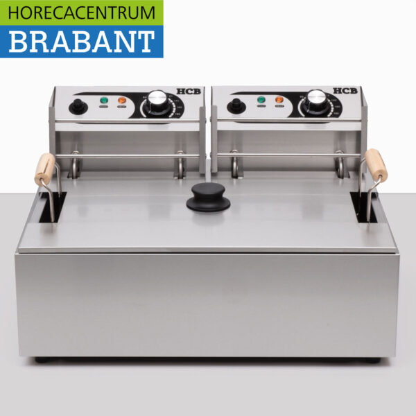 HCB Edelstahl Fischfriteuse Ölkugel-Fritteuse Fritteuse 14 Liter 230V Horeca