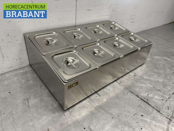 GN-Schalenhalter aus Edelstahl 8 x 1/6 Gastronorm GN 66,5 cm Horeca – Bild 3