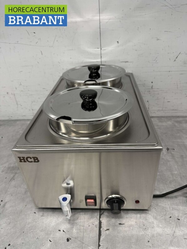 Edelstahl Hot Pot Bain marie 2 x 6 Liter 230V Horeca