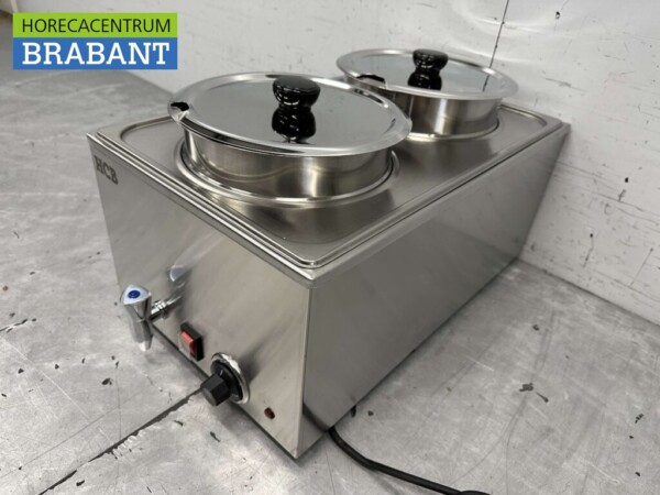 Edelstahl Hot Pot Bain marie 2 x 6 Liter 230V Horeca – Bild 2