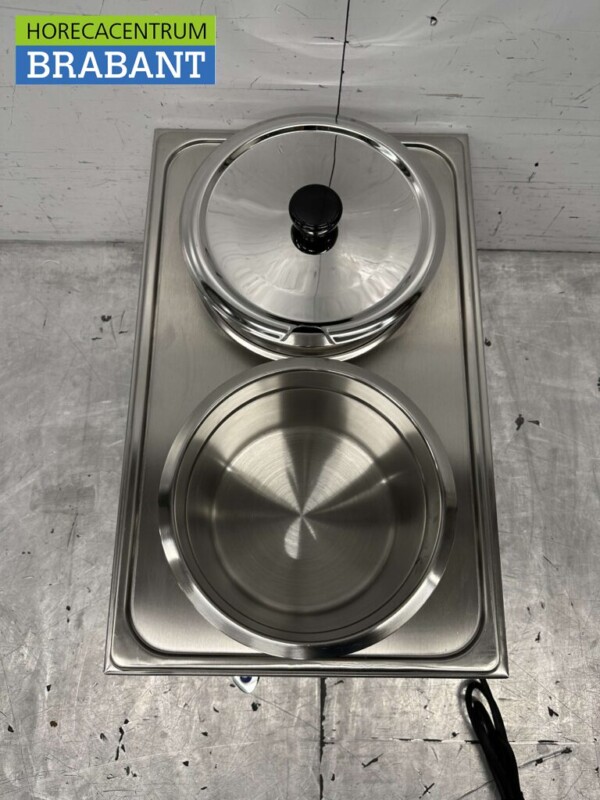 Edelstahl Hot Pot Bain marie 2 x 6 Liter 230V Horeca – Bild 6