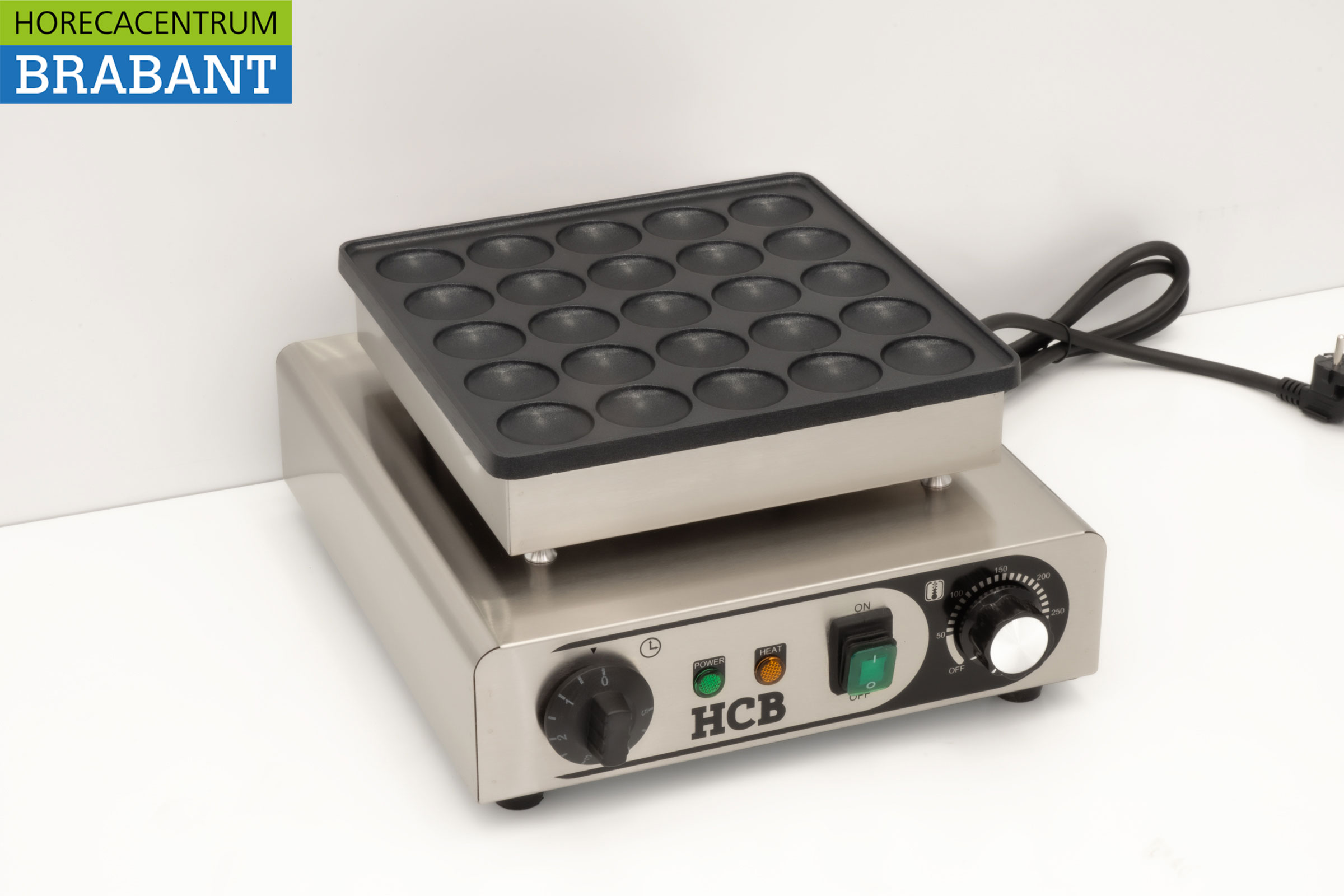 HCB Edelstahl Poffertjesplaat Poffertjesbakplaat 25 dops 230V Horeca – Bild 3