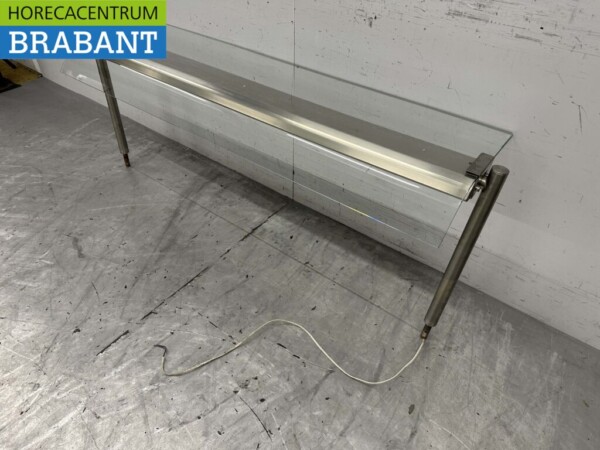 Glasaufbau aus Edelstahl mit Beleuchtung 154 cm Horeca – Bild 3