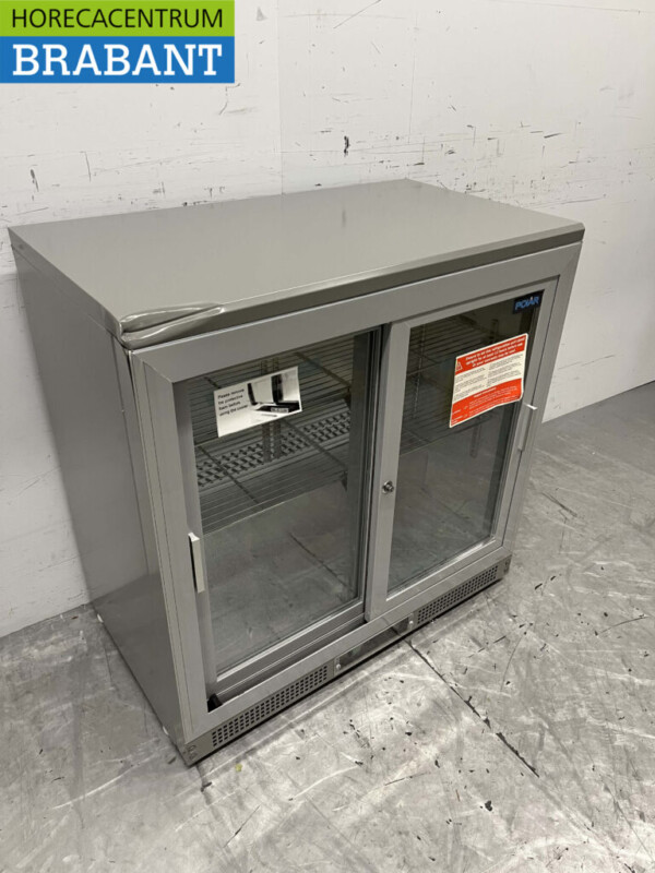 Edelstahl Polar CC601 Backbar Bar Kühlbox Glasschiebetüren 223 Liter 92 cm 230V Horeca – Bild 3