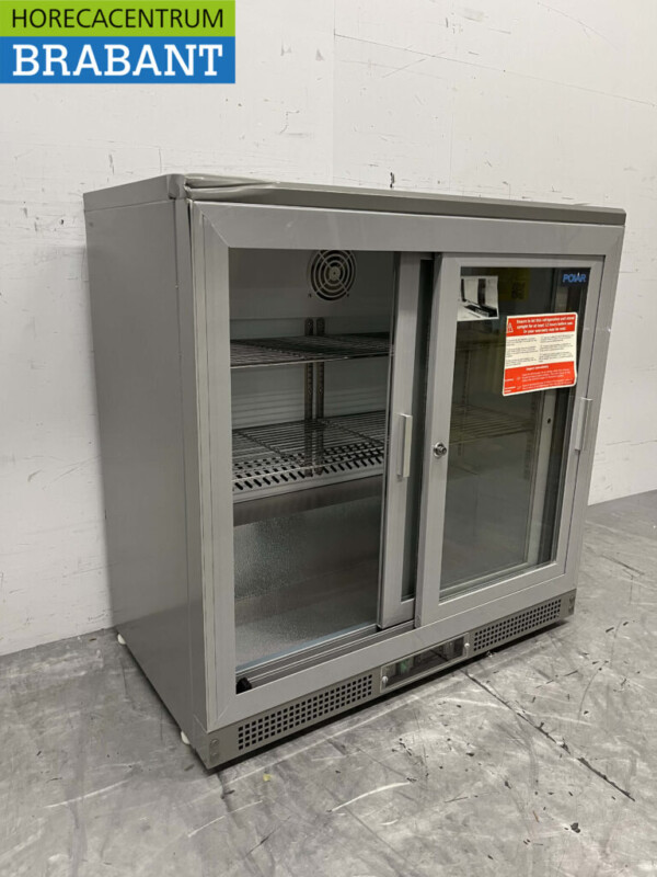 Edelstahl Polar CC601 Backbar Bar Kühlbox Glasschiebetüren 223 Liter 92 cm 230V Horeca – Bild 4
