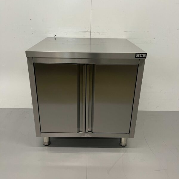 Edelstahl-Arbeitsschrank Premium-line 2 Flügeltüren 80 cm Catering