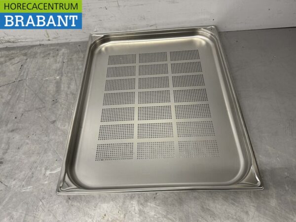 Perforierter Gastronormbehälter aus Edelstahl GN Tablett 2/1 Tiefe 40 mm Horeca – Bild 2