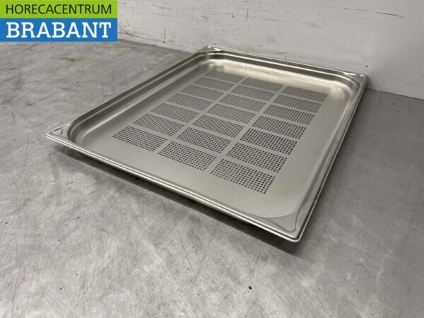 Perforierter Gastronormbehälter aus Edelstahl GN Tablett 2/1 Tiefe 40 mm Horeca – Bild 3