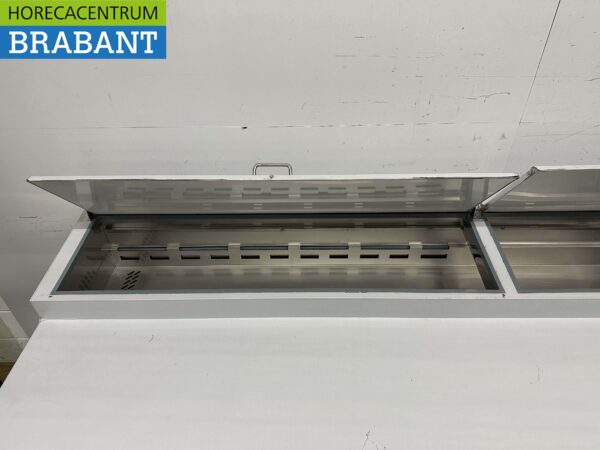 Saro Pizza Werkbank aus Edelstahl Pizzatisch 3 Türen 202 cm 230V Horeca – Bild 5