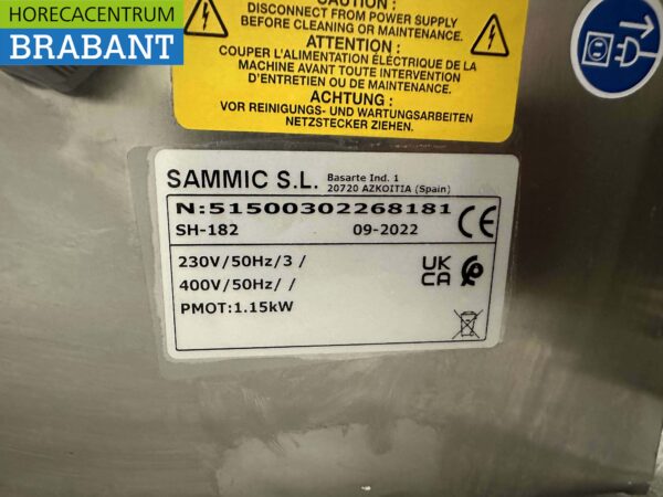 Edelstahl Sammic SH-182 Bandsäge Knochensäge Kipptisch 1820 mm 230V Metzgerei Horeca – Bild 6