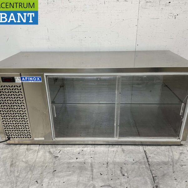 Edelstahl Afinox Kühlvitrine Konditor 120 cm 230V Horeca