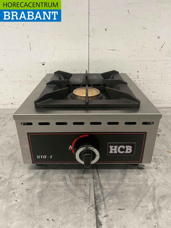 Edelstahl 1 Brenner Gasherd 37 cm Horeca