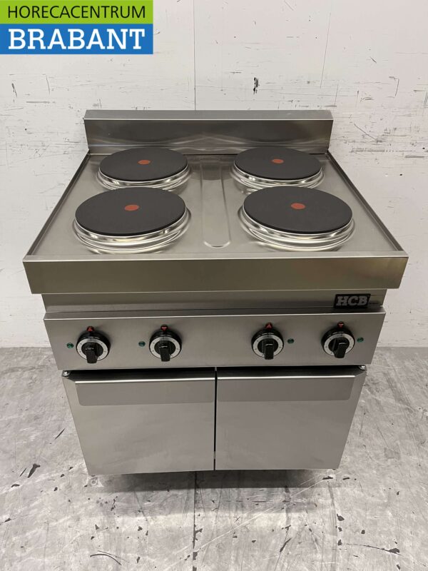 Edelstahl Elektroherd 4 Brenner 400V 70 cm Horeca