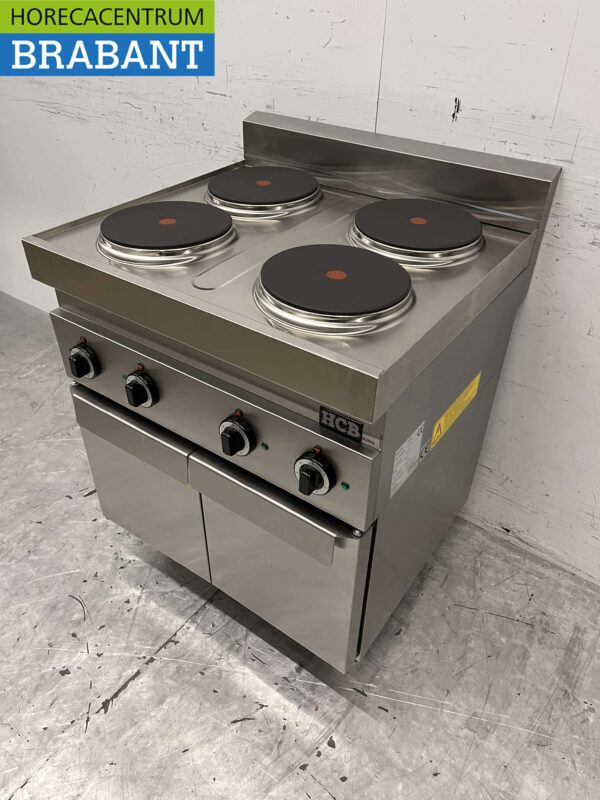 Edelstahl Elektroherd 4 Brenner 400V 70 cm Horeca – Bild 2