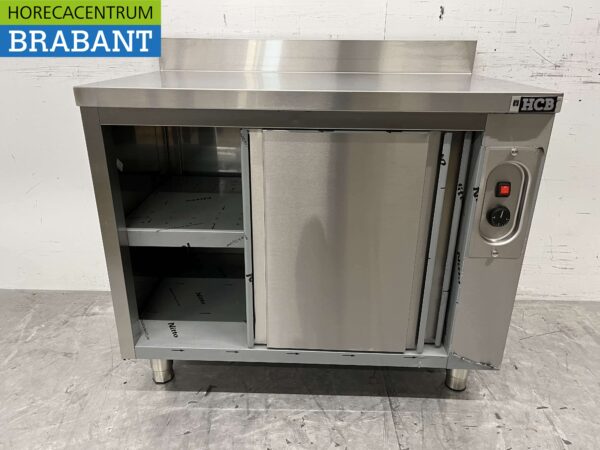 Edelstahl Warmhalteschrank 2 Schiebetüren 100 cm Catering – Bild 4
