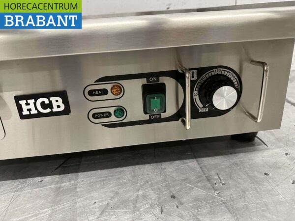 Edelstahl Grillplatte 1/2 gerippt 55 cm 230V Horeca – Bild 4