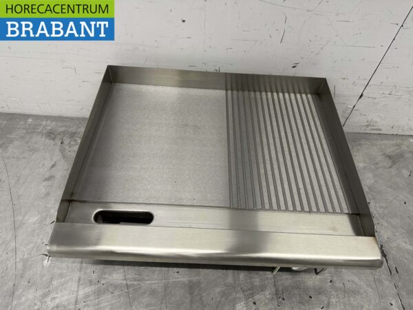 Edelstahl Grillplatte 1/2 gerippt 55 cm 230V Horeca – Bild 5