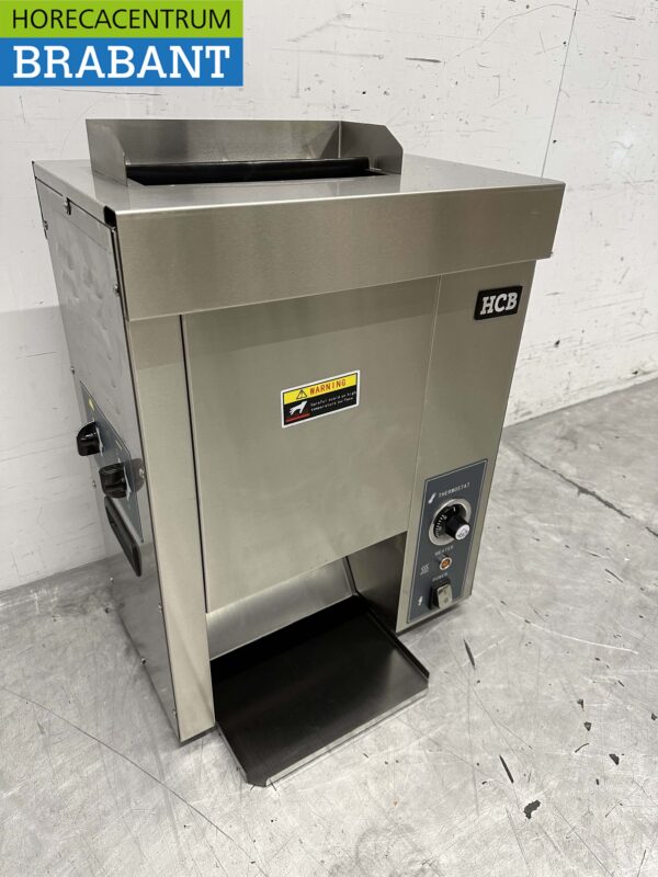 HCB Edelstahl Vertikaler Durchlauftoaster Brotröster Durchlaufofen 230V Horeca – Bild 3