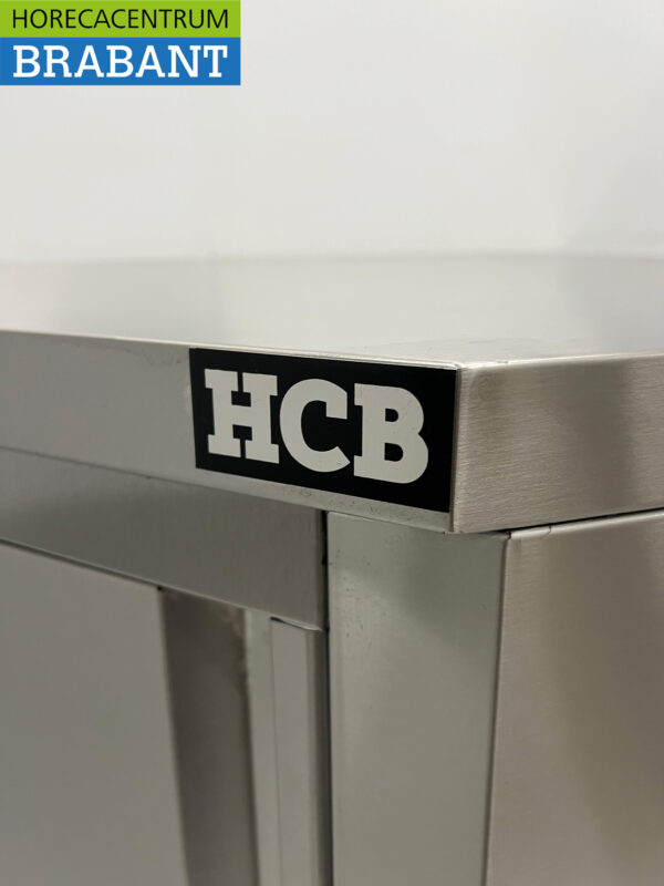 HCB Edelstahl-Arbeitsschrank Premium-line Eckschrank klappbar 100 x 100 cm Catering – Bild 5