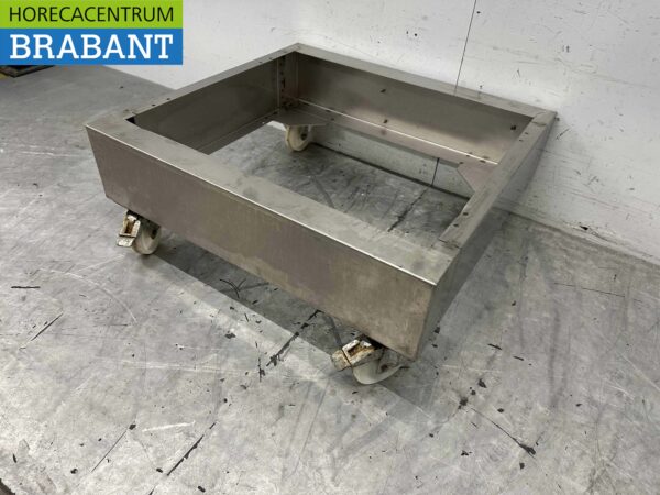 Mobiler Unterwagen aus Edelstahl 90 cm Horeca – Bild 3