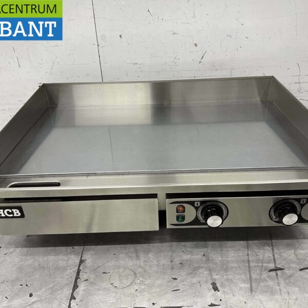 Edelstahl Spiegelgrillplatte Chrom Grillplatte Griddle 73 cm 2 x 230V Horeca
