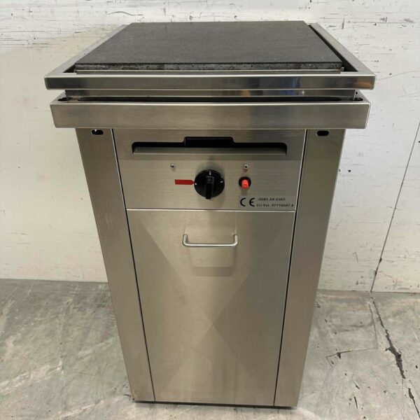 Edelstahl Ivas Stein Grill 47,5 x 47,5 cm Propan Catering