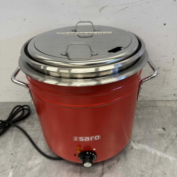 Saro Retro Suppenkessel aus Edelstahl Suppenterrine 11 Liter 230V Catering