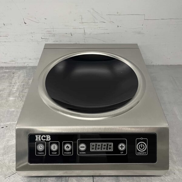 Edelstahl Induktionswok Wokbrenner Wokplatte 3,5 kW 230V Horeca
