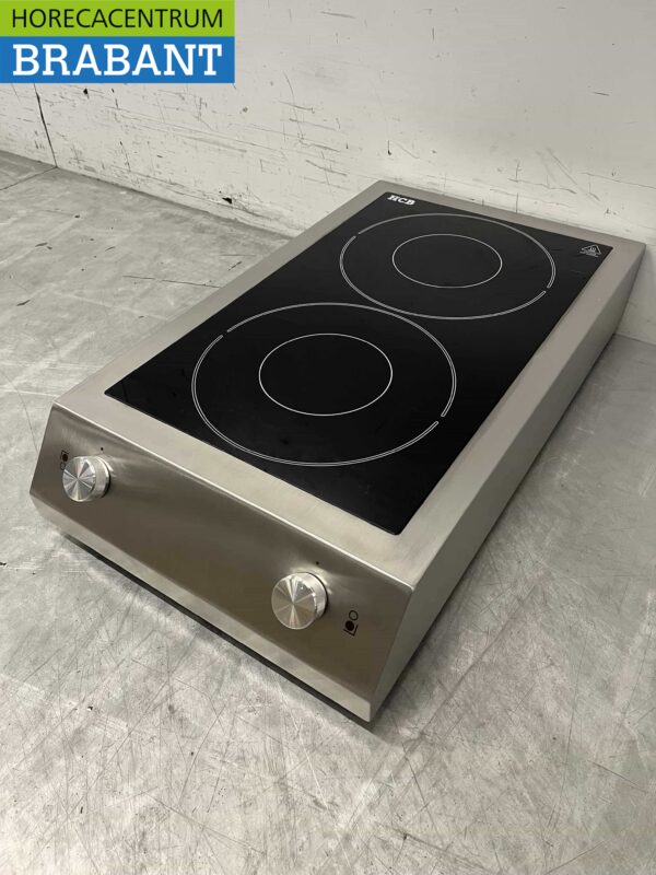 Edelstahl Induktionsherd Doppelkochfeld 7 kW 400V Horeca – Bild 2