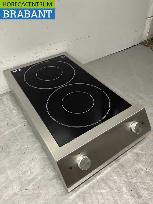 Edelstahl Induktionsherd Doppelkochfeld 7 kW 400V Horeca – Bild 3
