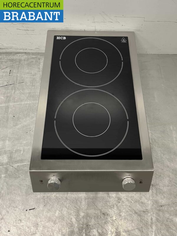 Edelstahl Induktionsherd Doppelkochfeld 7 kW 400V Horeca – Bild 4