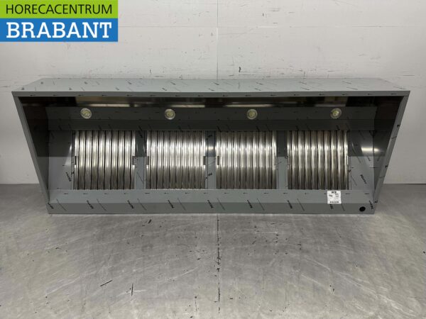 Edelstahl-Dunstabzugshaube mit Lamellenfiltern Premium-line 250 cm Box-Modell Box-Modell Horeca