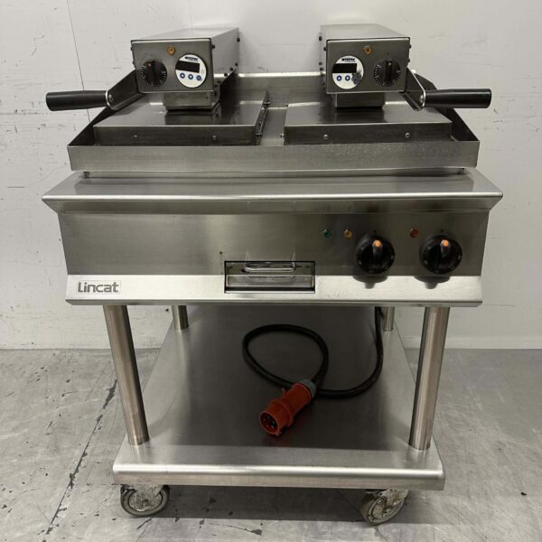 Edelstahl Lincat Clam Grill Hamburger Grillplatte 80 cm 17,2kW 400V Horeca