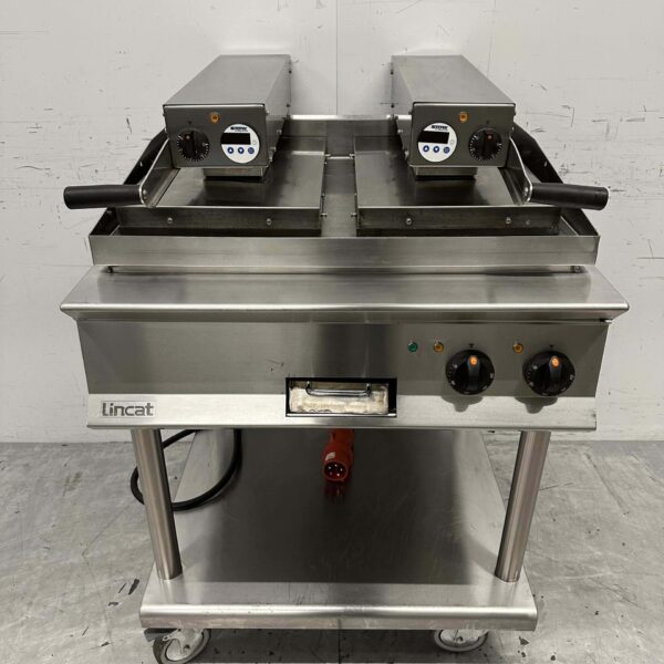 Edelstahl Lincat Clam Grill Hamburger Grillplatte 80 cm 17,2kW 400V Horeca