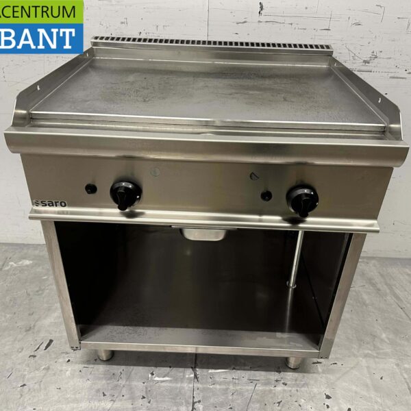 Saro Grillplatte aus Edelstahl Grillplatte 2 Zonen 80 cm GAS Horeca