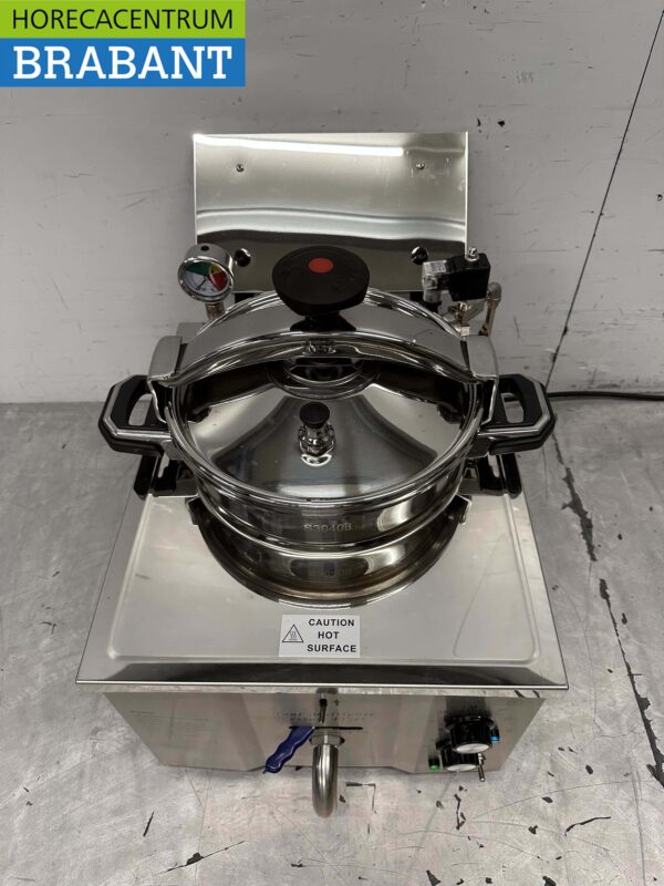 Edelstahl-Hochdruckfritteuse Fritteuse 15 Liter 230V Horeca – Bild 2