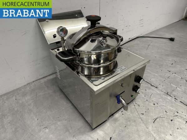 Edelstahl-Hochdruckfritteuse Fritteuse 15 Liter 230V Horeca – Bild 4