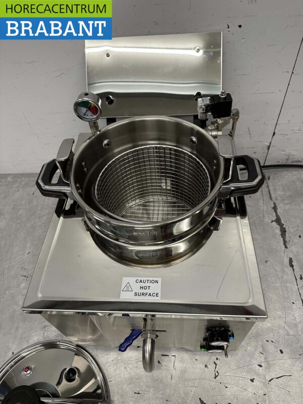Edelstahl-Hochdruckfritteuse Fritteuse 15 Liter 230V Horeca – Bild 6