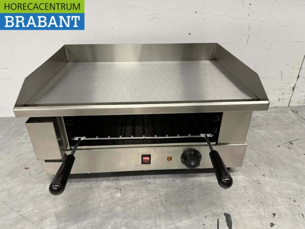 Grillplatte aus Edelstahl mit Salamandergrill 55 cm 230V Horeca