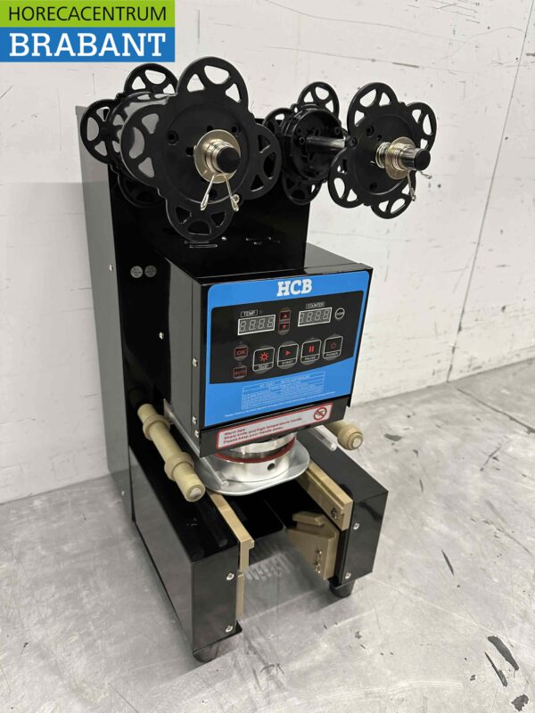 Automatischer Tassenverschließer Tassenverschließmaschine Bubble Tea 300/500 Tassen pro Stunde 230V Horeca – Bild 2