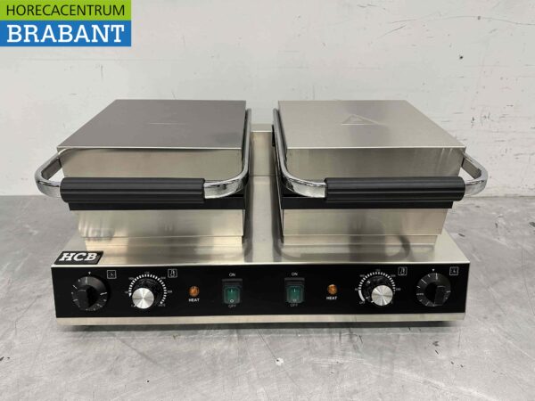 Doppeltes Waffeleisen aus Edelstahl Lüttich Waffeln 230V Catering