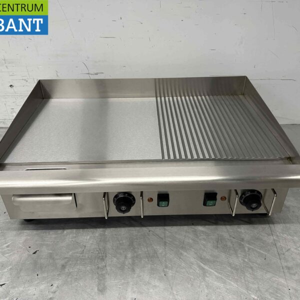Edelstahl Grillplatte 1/2 Gerippt 74 cm 400V Horeca